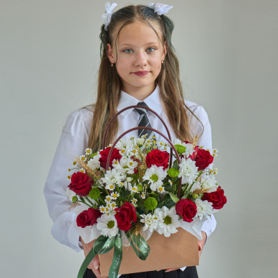 Сумка с хризантемой и розами Кения N 84590