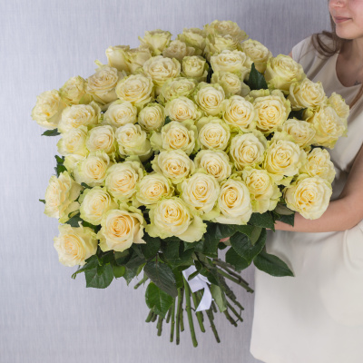 Роза белая с крупным бутоном Эквадор 60 см N 13