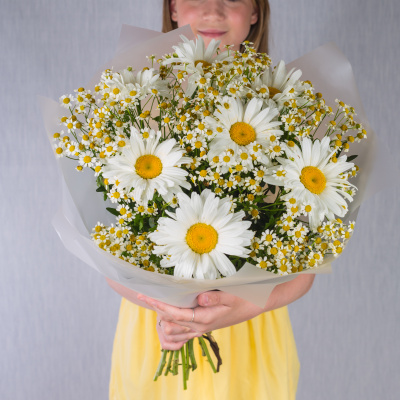 Букет "Мечты о безоблачном счастье" с ромашками N 36293