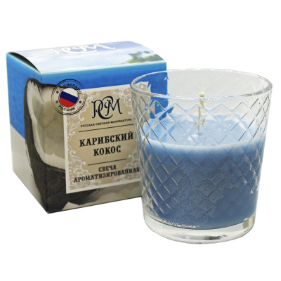 Свеча в стакане КАРИБСКИЙ КОКОС 30 ч